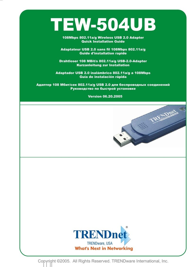 TRENDnet TEW-504UB Quick installation guide