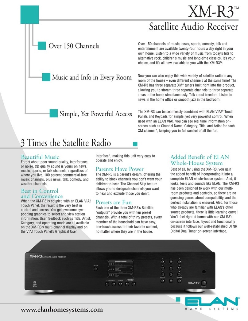 Elan XM-R3 User manual Elan XM-R3 User manual
