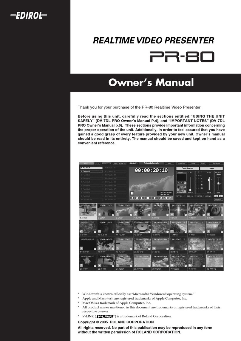 Edirol PR-80 owner's manual