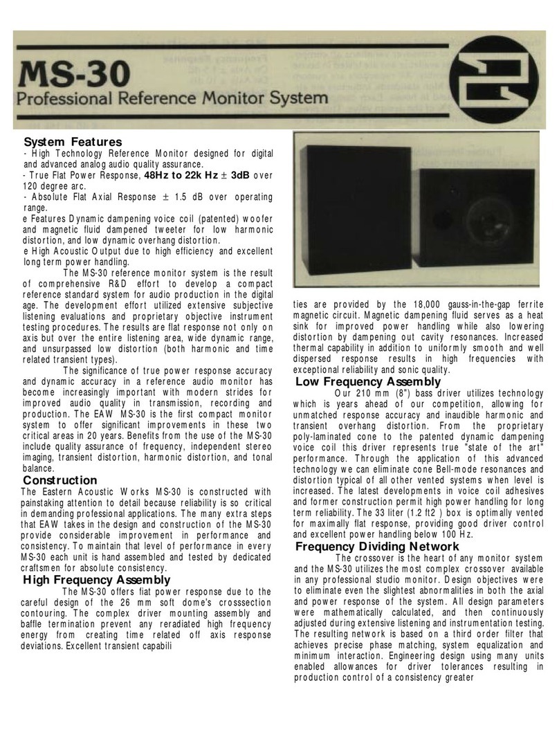 EAW MS30 User manual