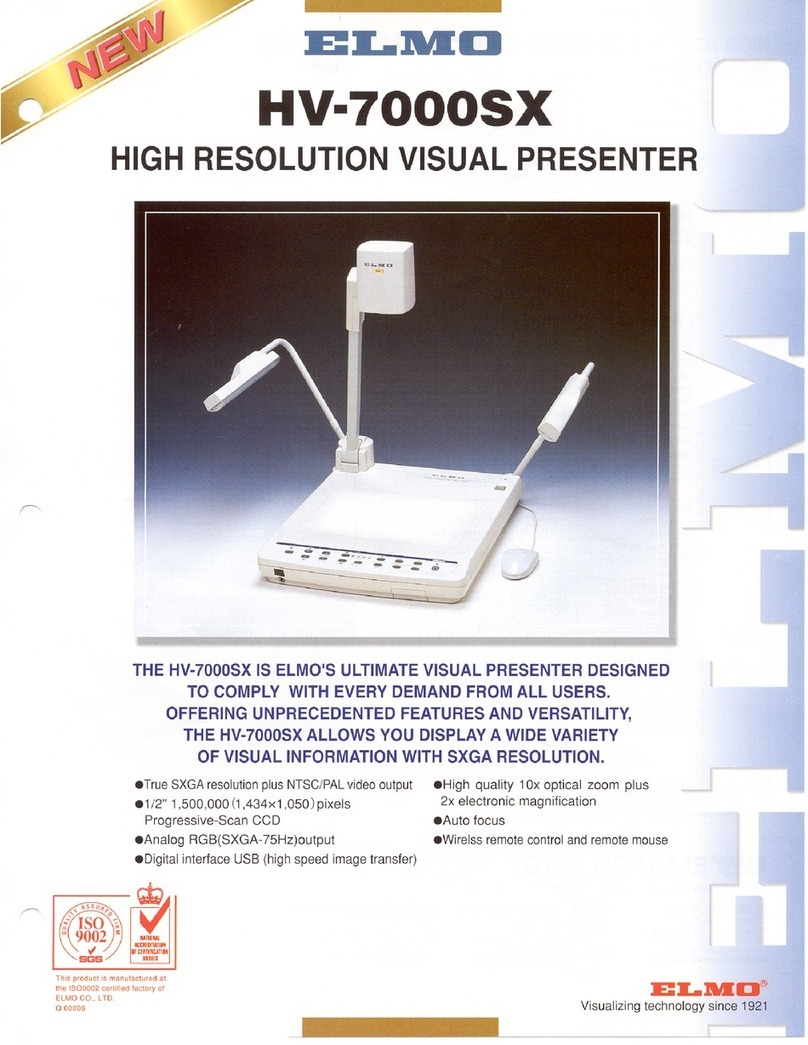 Elmo HV-7000SX Specification sheet
