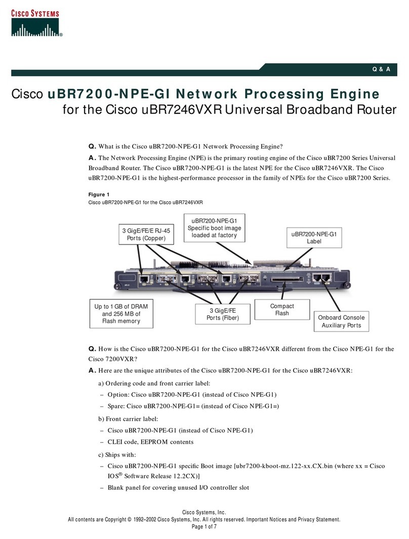 Cisco 7246 - uBR Router User manual