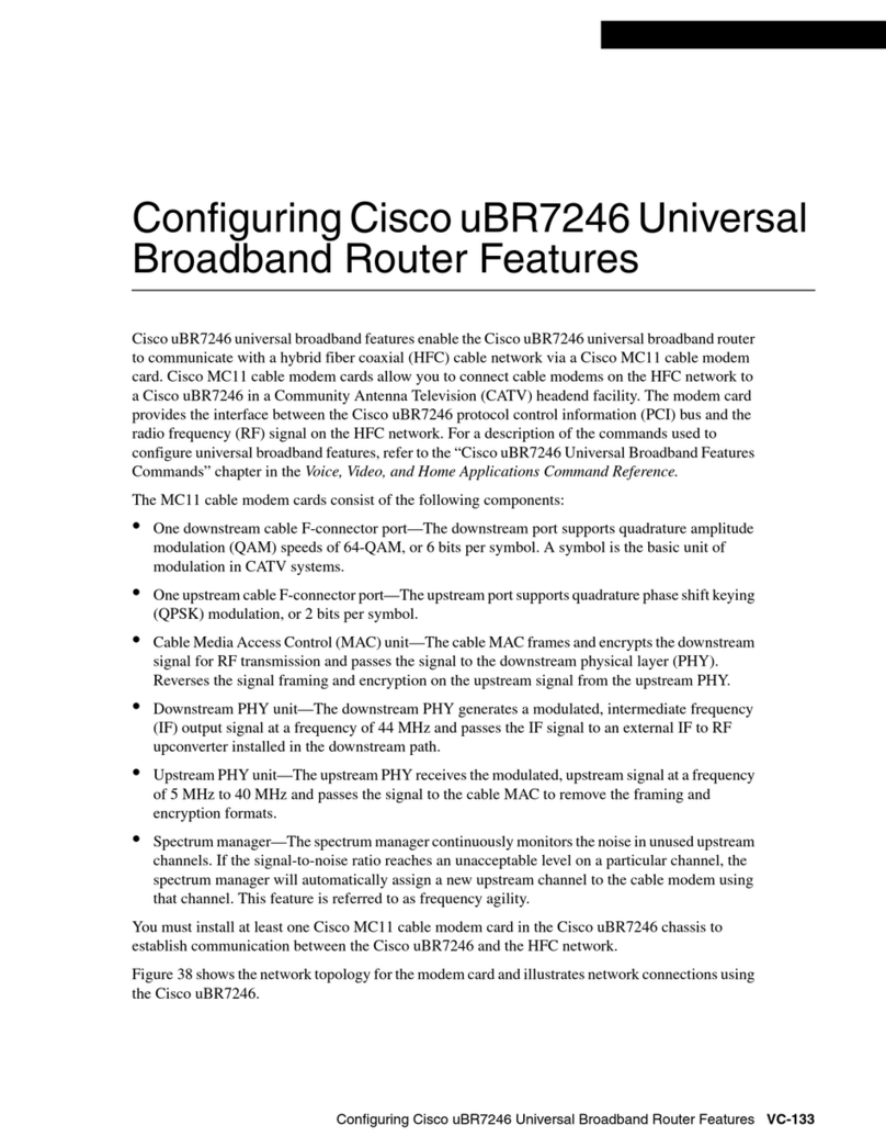 Cisco 7246 - uBR Router User manual Cisco 7246 - uBR Router User manual