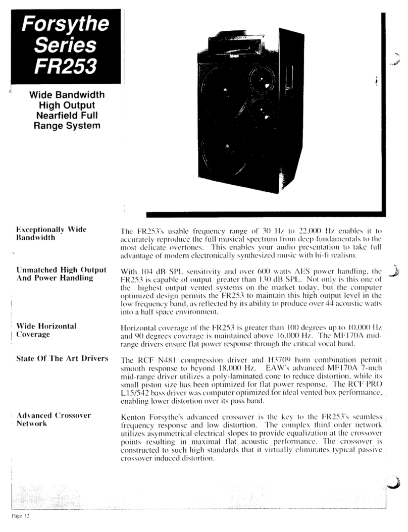 EAW Forsythe FR253 User manual