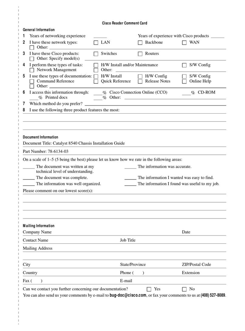Cisco 8540 - Catalyst Campus Switch Router Modular Expansion... User manual Cisco 8540 - Catalyst Campus Switch Router Modular Expansion... User manual