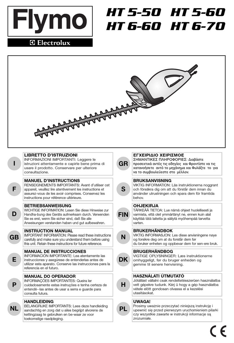 Flymo HT 5-60 + CEPPO DA 6 COLTELLI instruction manual