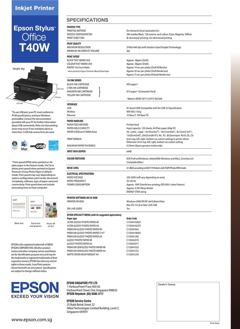 Epson Stylus Office T40W User manual Epson Stylus Office T40W User manual