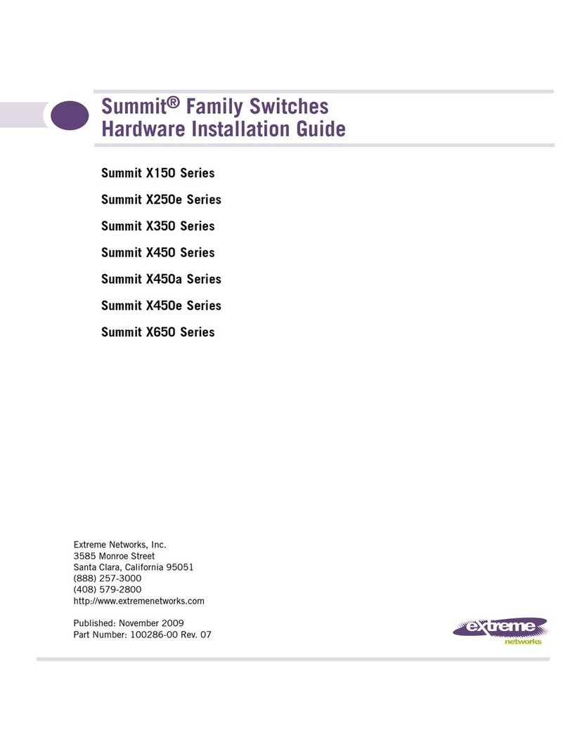 Extreme Networks Summit X250e-24t Hardware installation guide