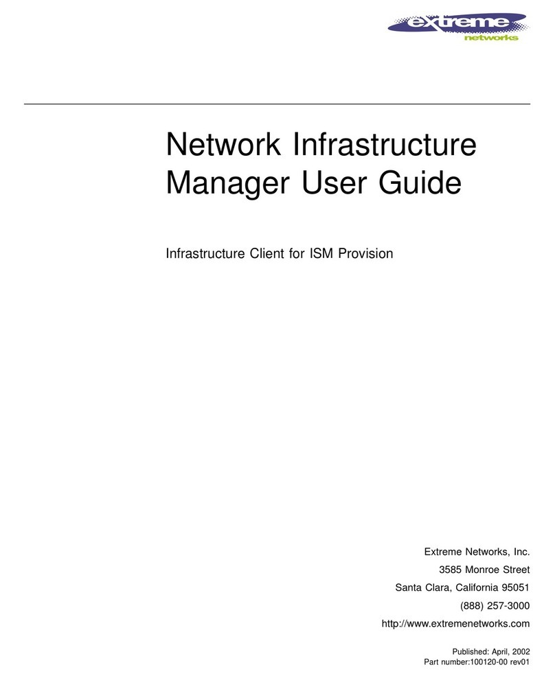 Extreme Networks ISM Provision User manual Extreme Networks ISM Provision User manual