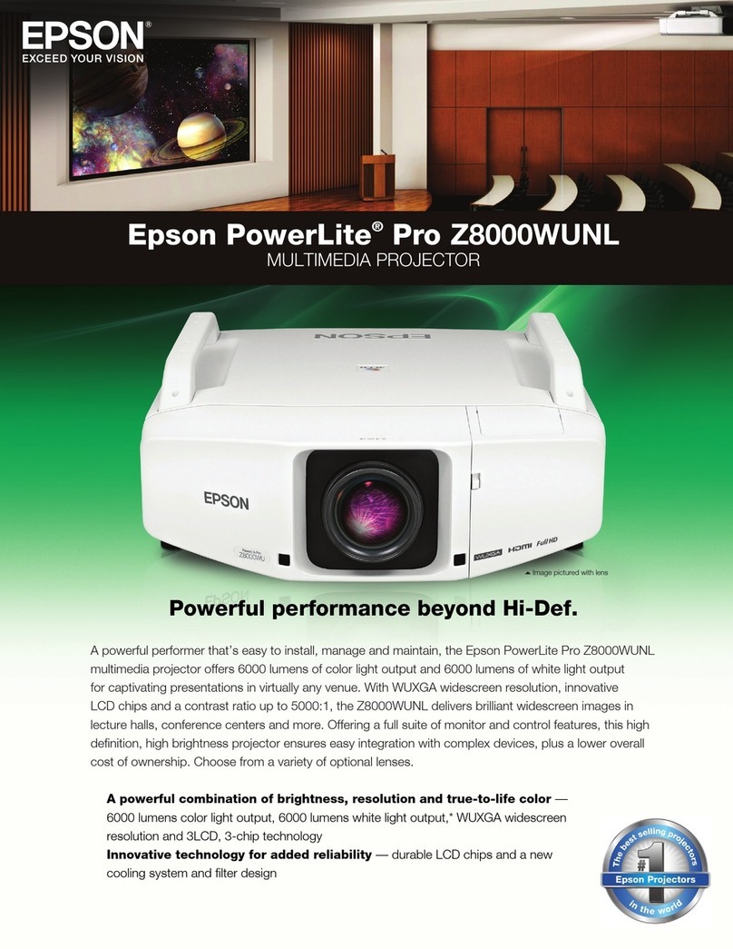 Epson PowerLite Pro Z8000WUNL User manual