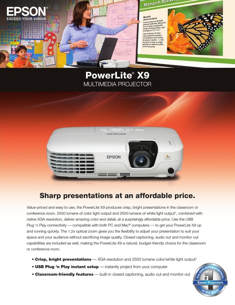 Epson PowerLite X9 User manual