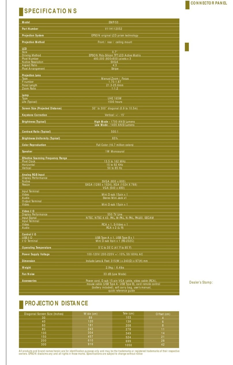 Epson EMP-53 User manual