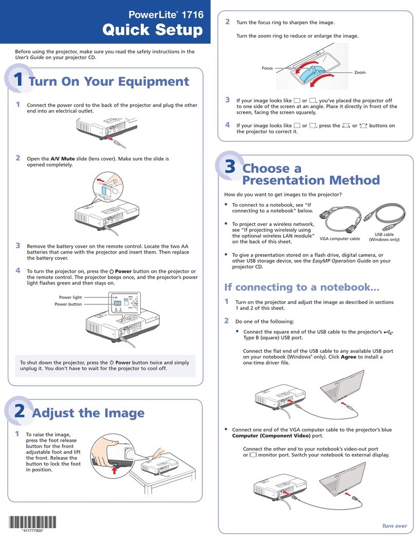 Epson PowerLite 1716 Specification sheet