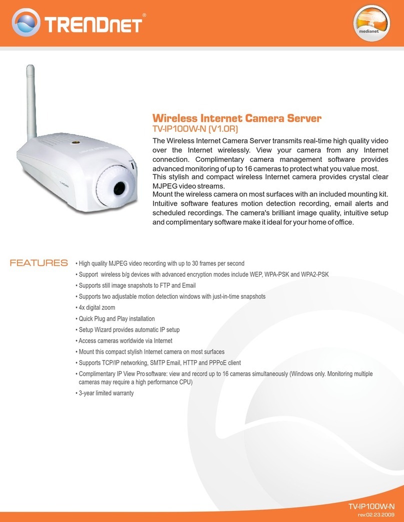 TRENDnet TV-IP100W-N - Wireless Internet Camera Server... Specifications