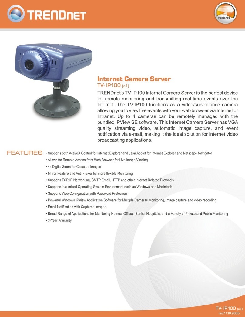 TRENDnet TV-IP100 - DATA SHEETS datasheet