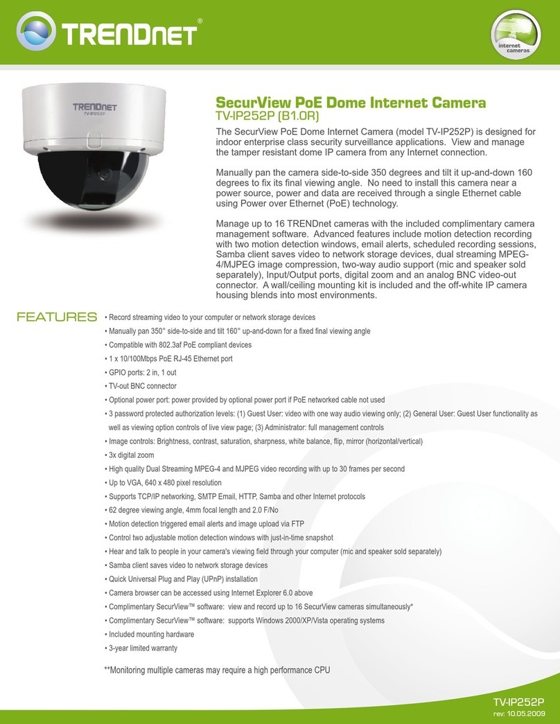 TRENDnet TV-IP252P - SecurView PoE Dome Internet Camera... User manual TRENDnet TV-IP252P - SecurView PoE Dome Internet Camera... User manual