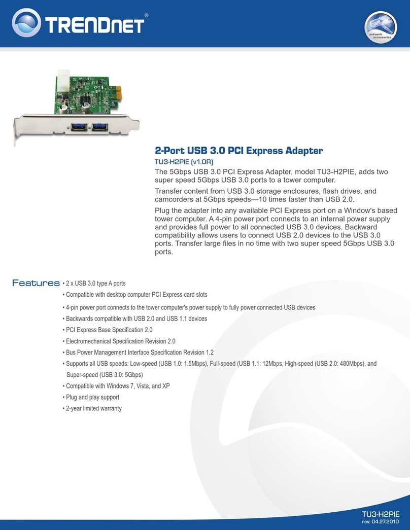 TRENDnet TU3-H2PIE User manual
