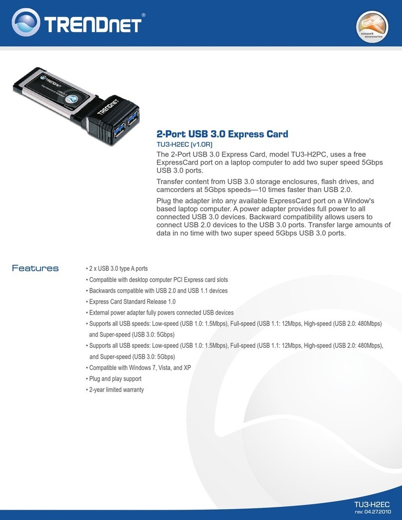 TRENDnet TU3-H2EC User manual