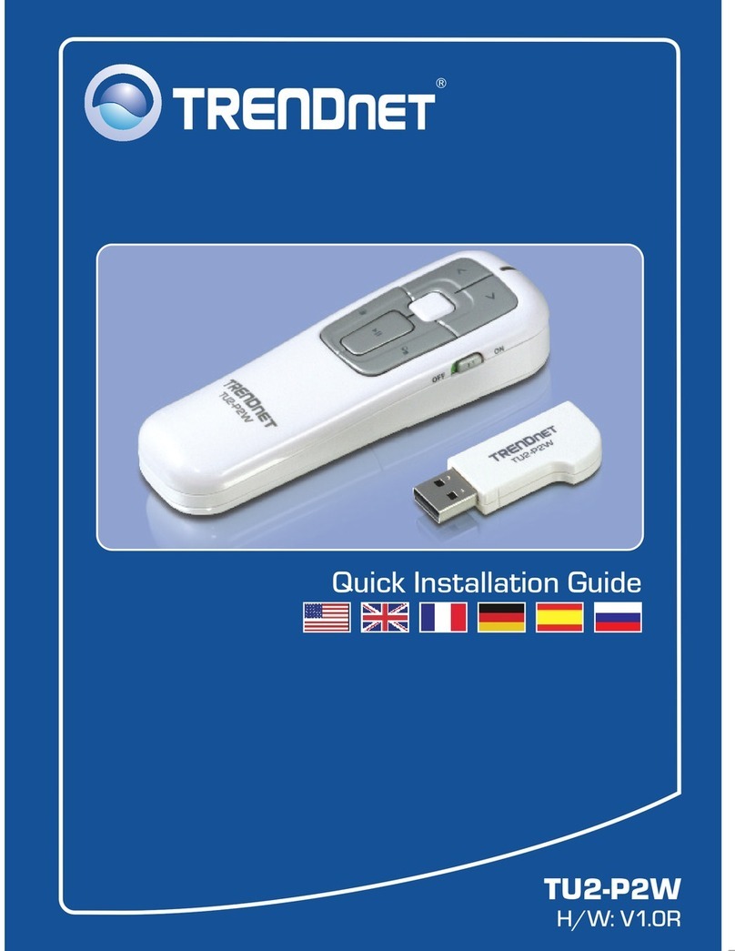 TRENDnet TU2-P2W - Compact Wireless Presenter Presentation Remote... Quick installation guide