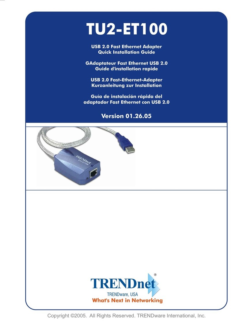 TRENDnet TU2-ET100 Quick installation guide