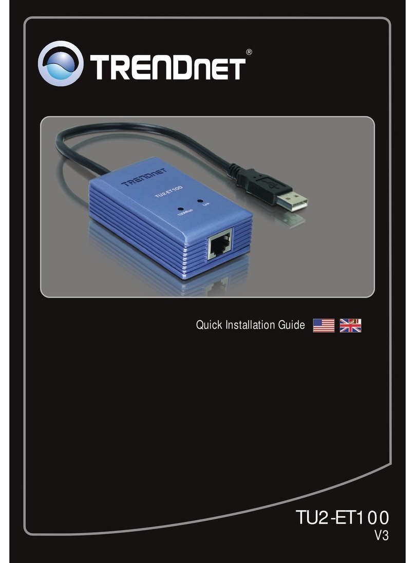 TRENDnet TU2-ET100 Quick installation guide