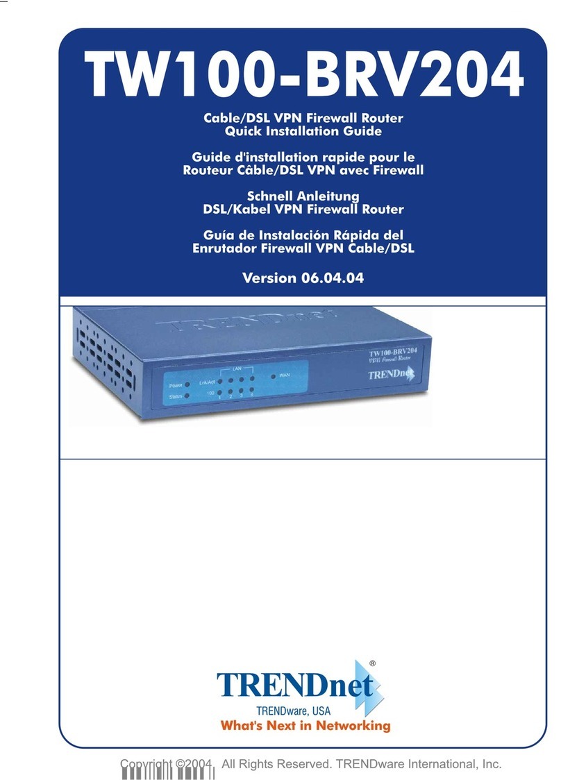 TRENDnet TW100-BRV204 SHEETS Quick installation guide