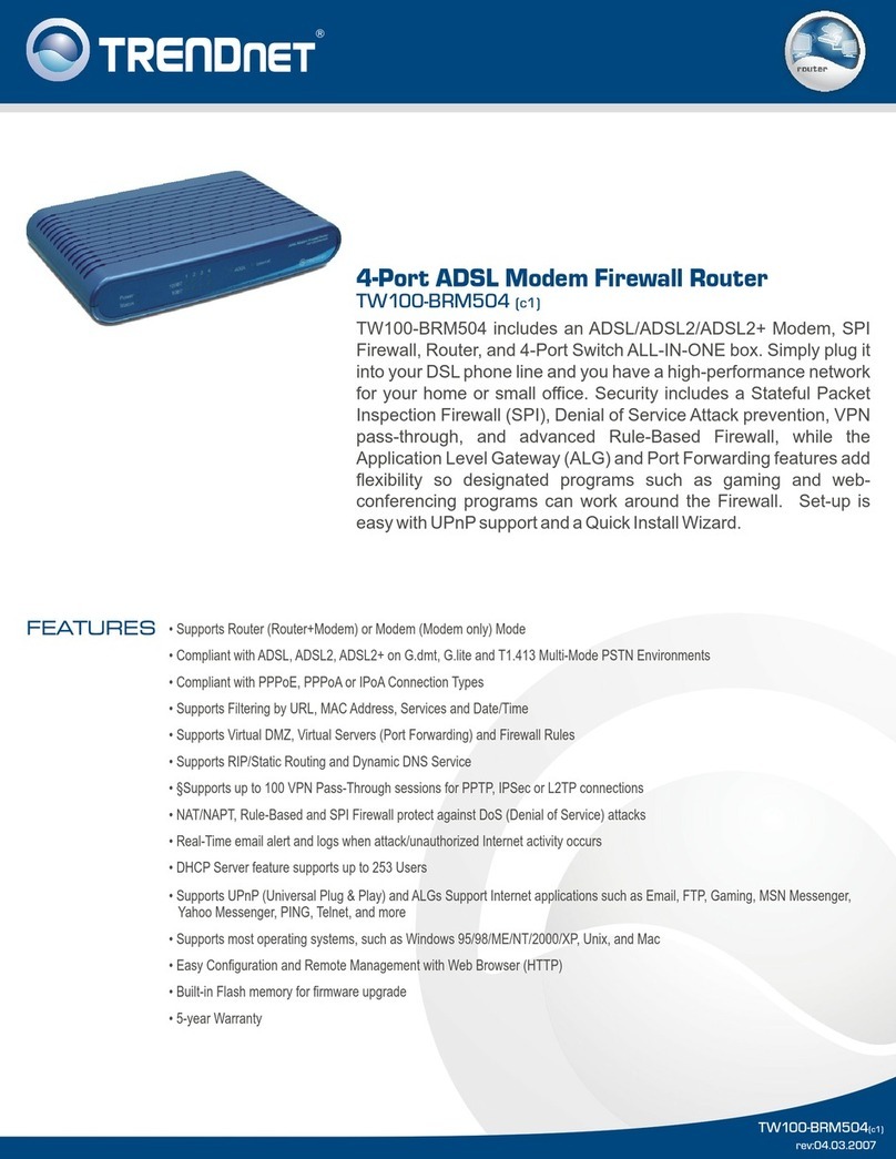 TRENDnet TW100-BRM504 User manual