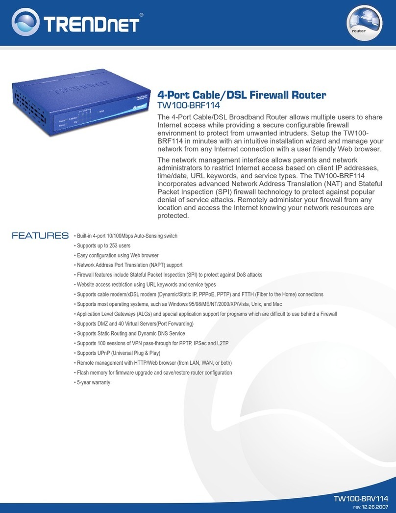 TRENDnet TW100-BRF114 User manual