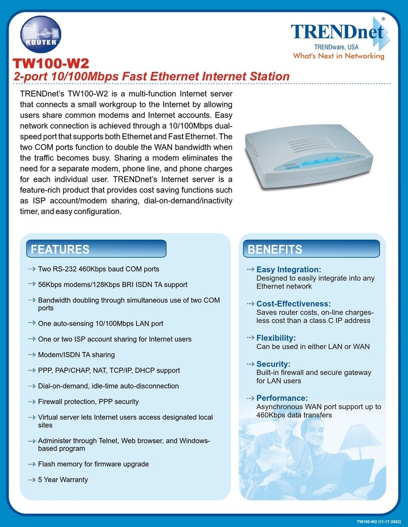 TRENDnet TW100-W2 Specifications