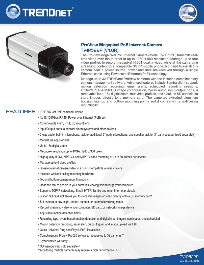 TRENDnet TV-IP522P Specifications