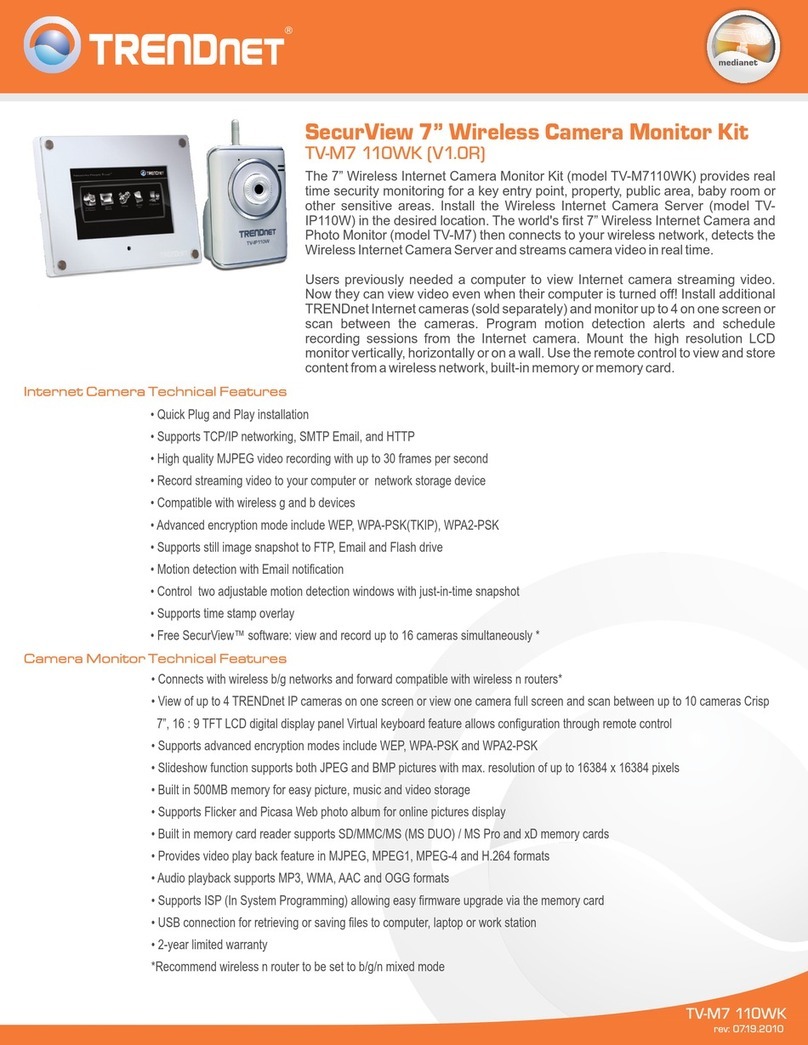 TRENDnet SecurView TV-M7110WK User manual