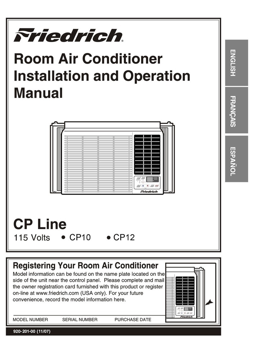Friedrich CP10E10 Series User manual