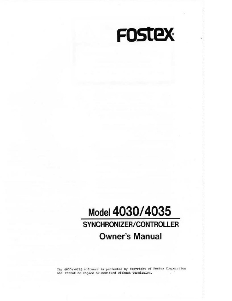Fostex 4030 owner's manual