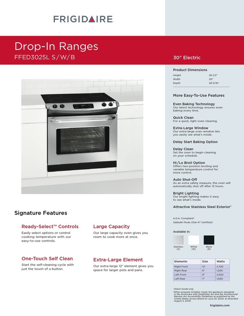 Frigidaire FFED3025L S User manual