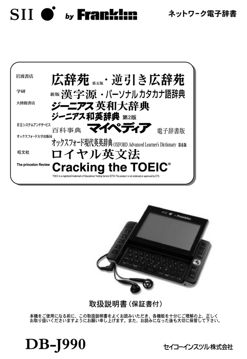 Franklin DB-J990A User manual