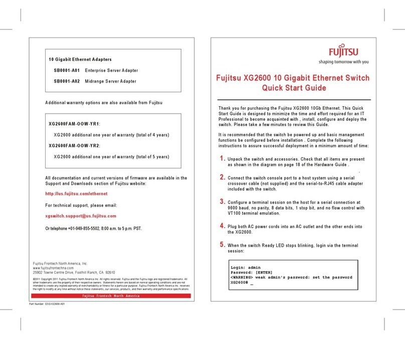 Fujitsu XG2600 Series User manual