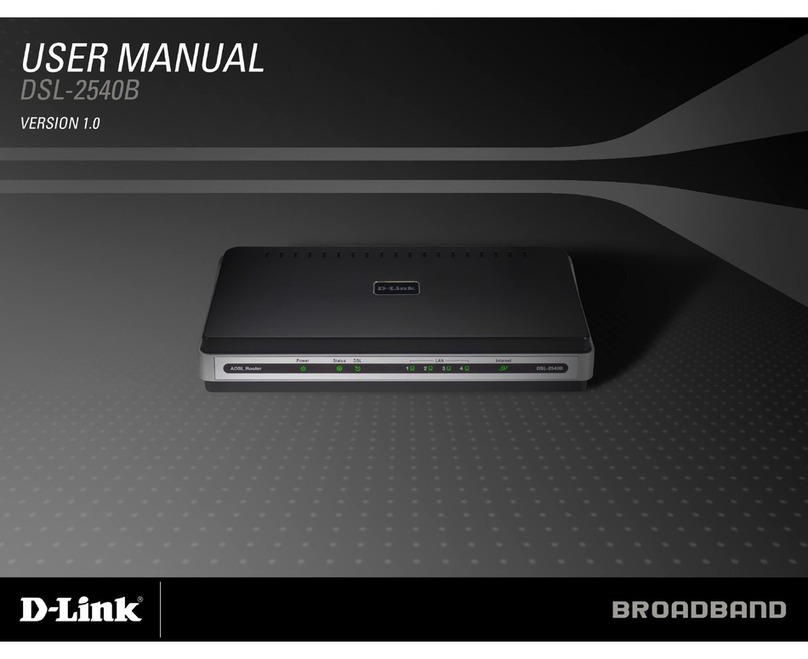 D-Link DSL-2540B - ADSL2/2+ Modem With EN Router User manual