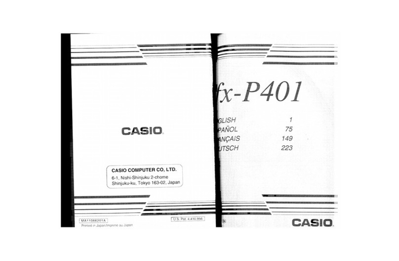 Casio FX-P401 User manual