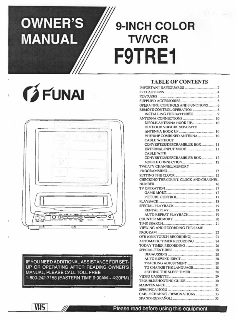 FUNAI F9TRE1 owner's manual