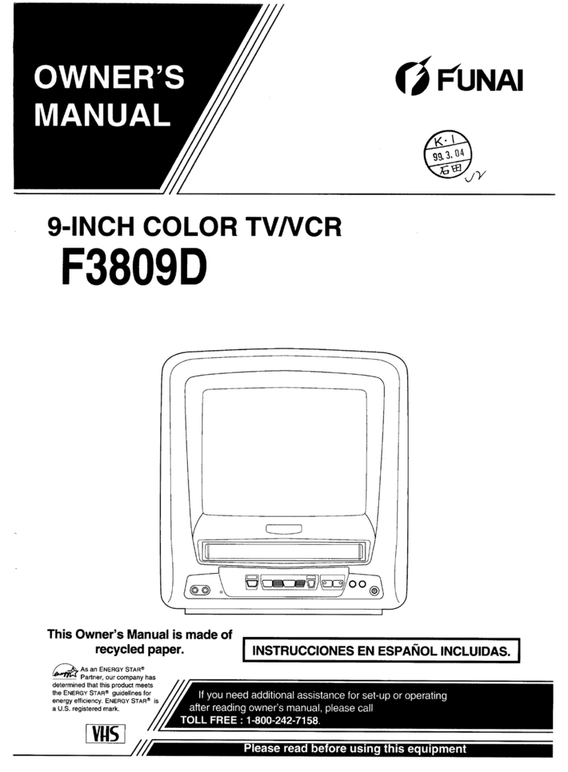 FUNAI F3809D owner's manual