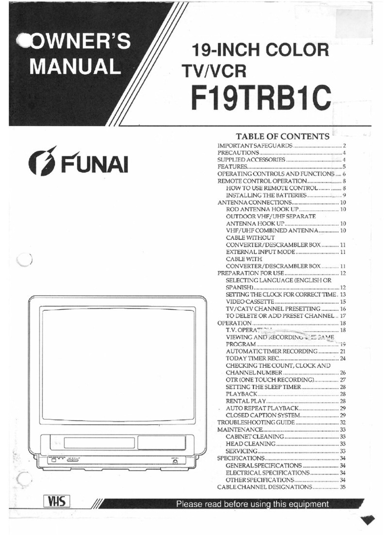 FUNAI F19TRB1C User manual