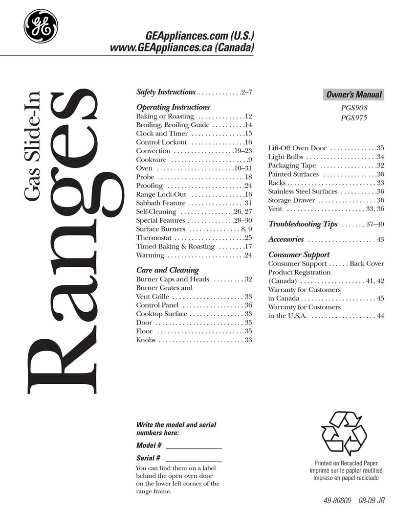 GE PGS908BEMBB User manual