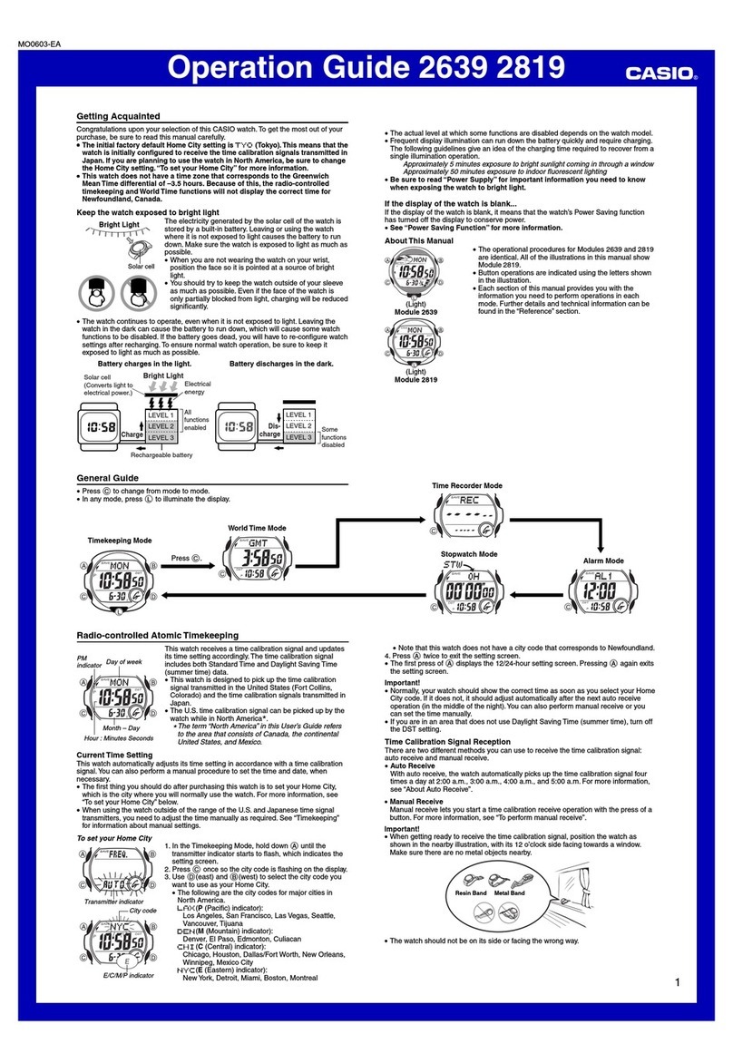 Casio 2639 User manual
