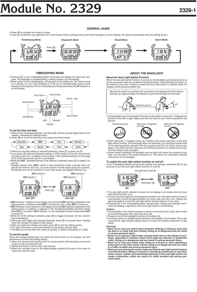 Casio 2329 User manual Casio 2329 User manual