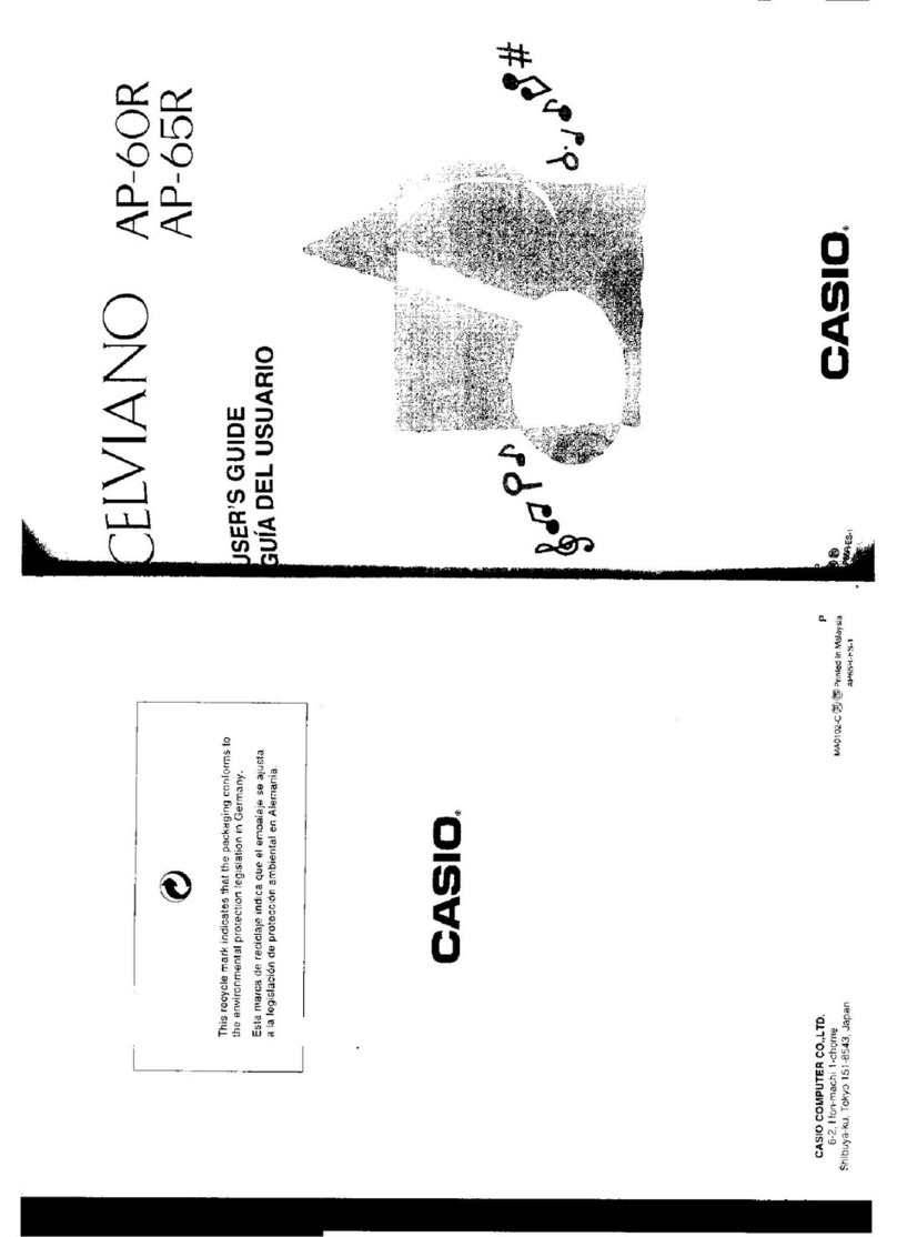 Casio Celviano AP-60R User manual