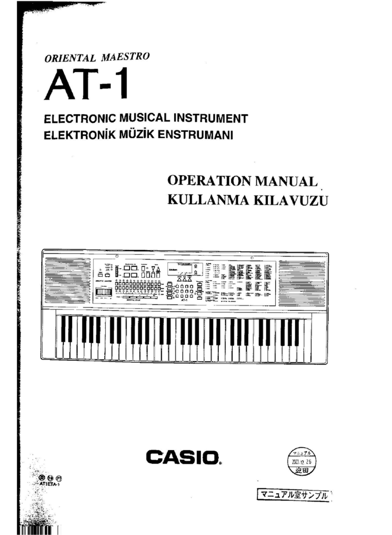 Casio Oriental Maestro AT1 User manual Casio Oriental Maestro AT1 User manual