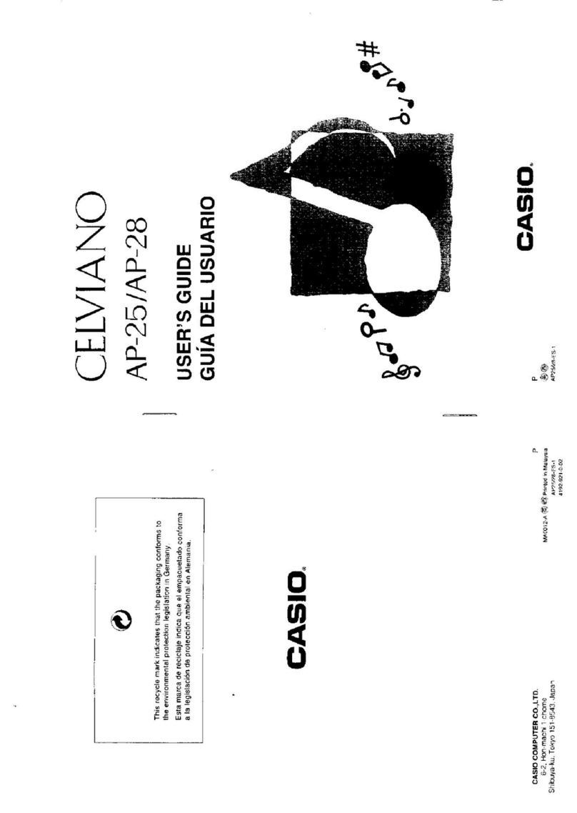 Casio Celviano AP-28 User manual