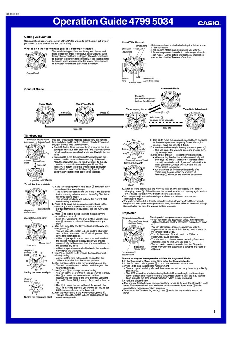 Casio 4799 Operation guide
