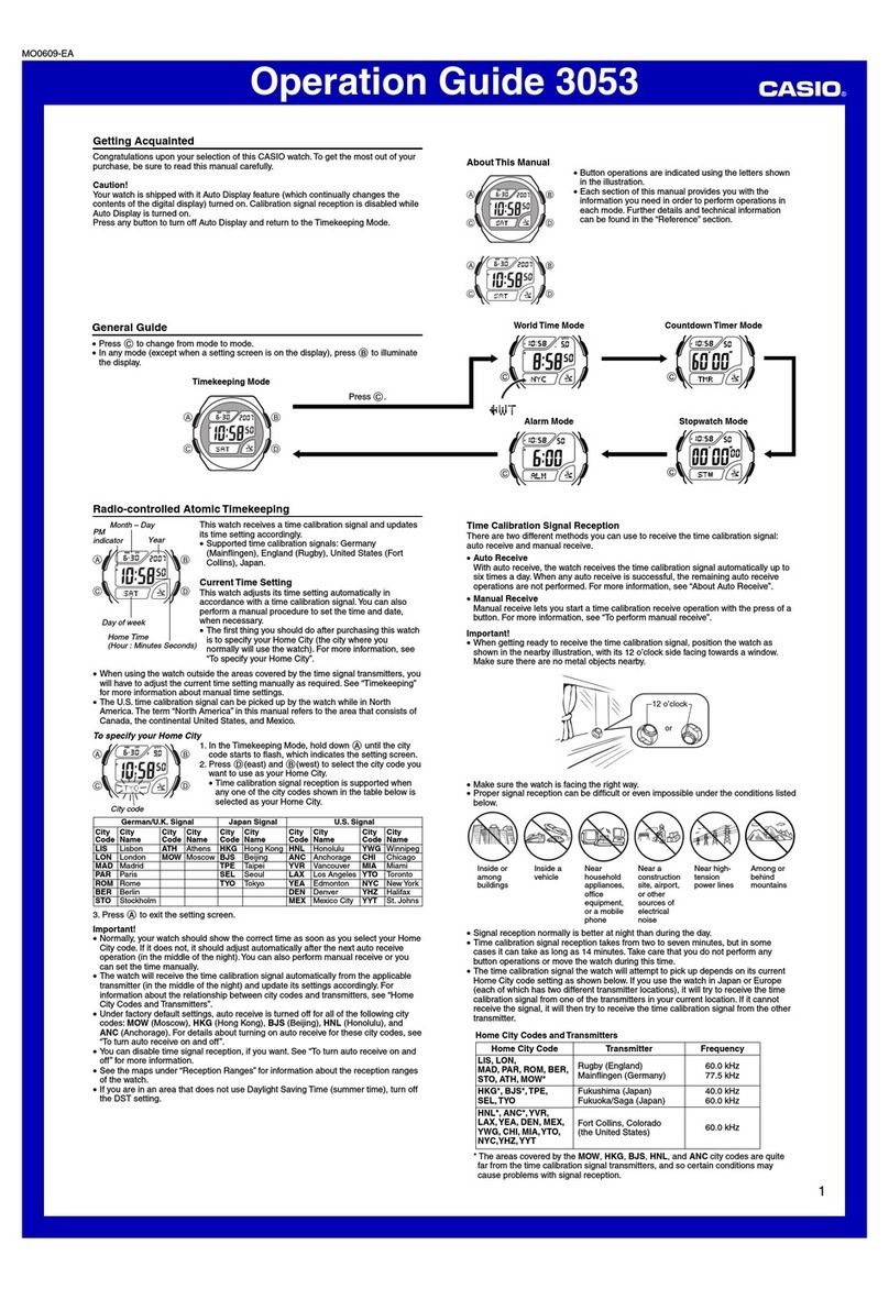 Casio 3053 User manual