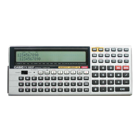 Casio FX-850P owner's manual